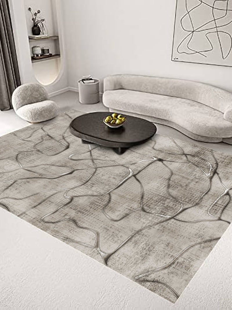 Tapis de salon VEIN Beige - Kiabi