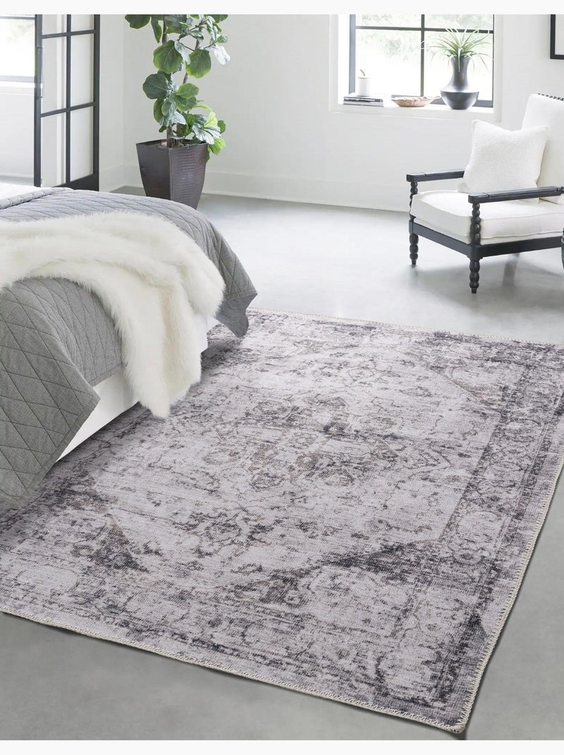 Tapis de salon VINTAGE 3510 - 120x170 / Gris Gris - Kiabi