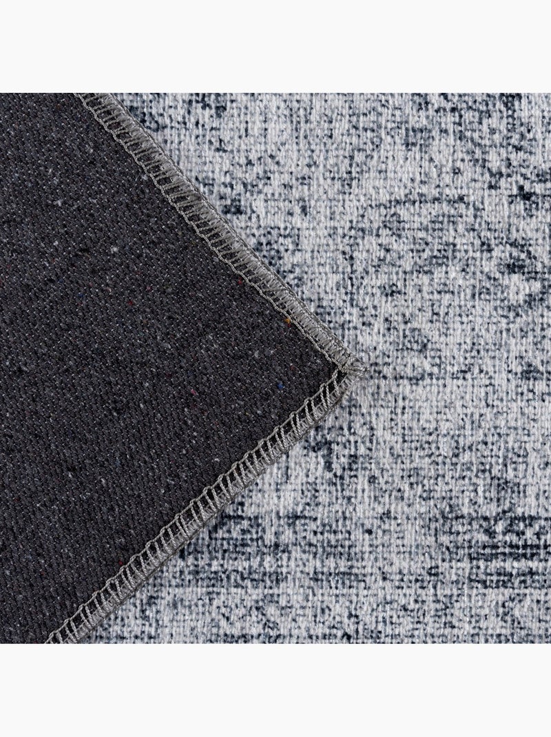 Tapis de salon VINTAGE 3530 Bleu Beige Blanc - Kiabi