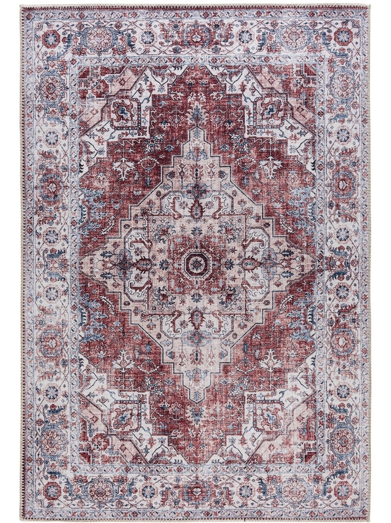 Tapis de salon VINTAGE 3540 Rouge - Kiabi