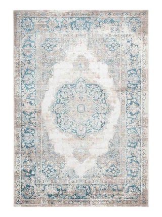 Tapis de salon vintage à poils courts rayé rectangle Paris