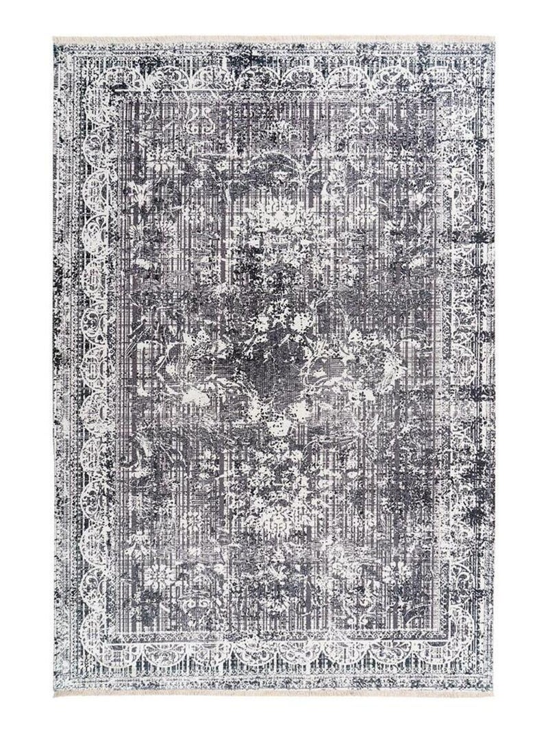 Tapis de salon vintage lavable en machine Ariana Gris - Kiabi