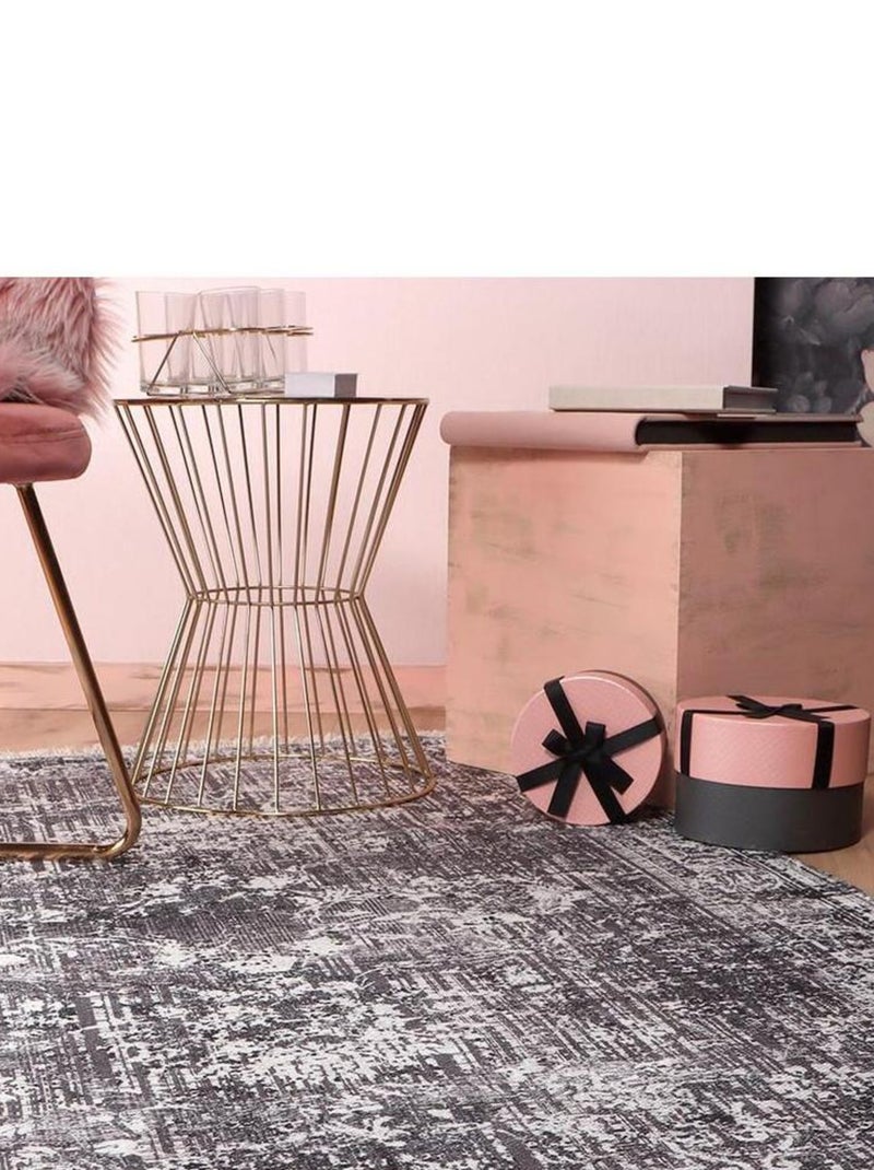 Tapis de salon vintage lavable en machine Ariana Gris - Kiabi