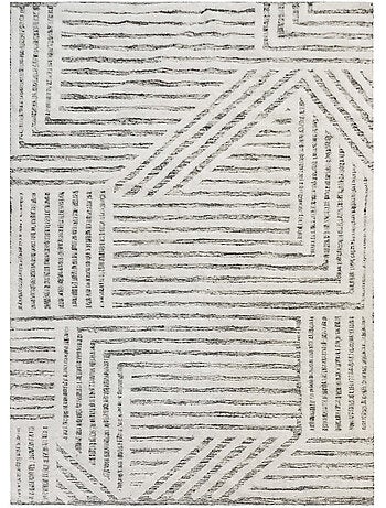 Tapis de séjour en coton tissé JIVE géométrique rétro 140 x 200 cm – Future Home
