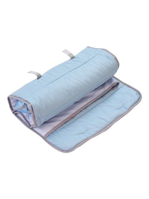 Tapis de sieste bleu et gris motif fusée facile à transporter - Kiabi