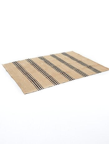 Tapis de sol en jute imprimé