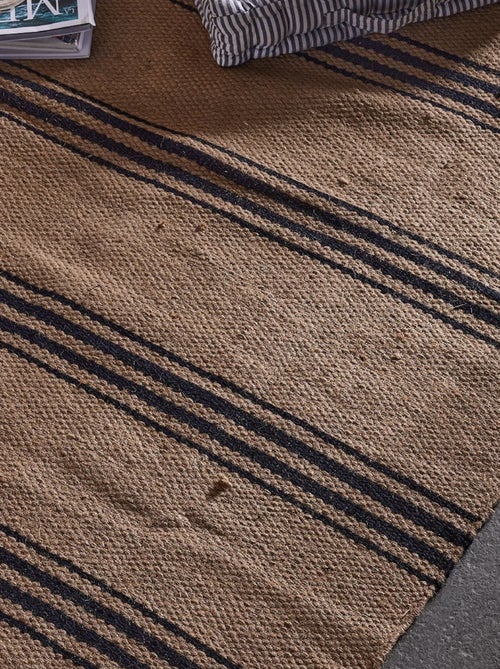 Tapis de sol en jute imprimé - Kiabi