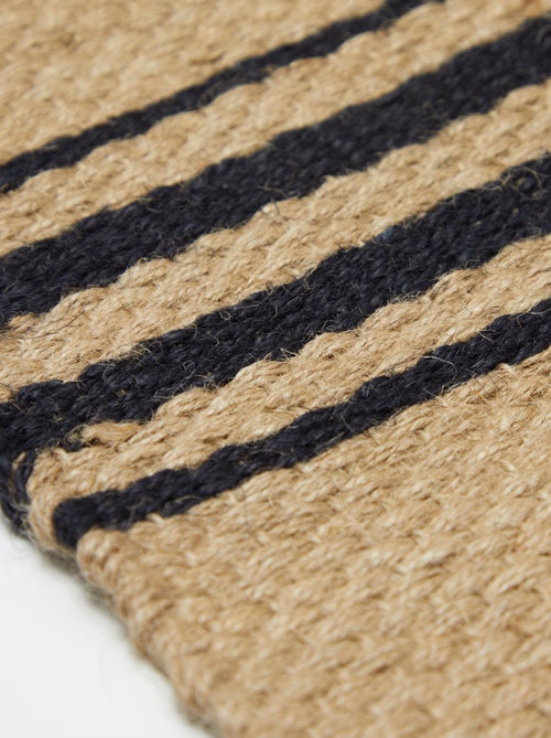 Tapis de sol en jute imprimé - Kiabi
