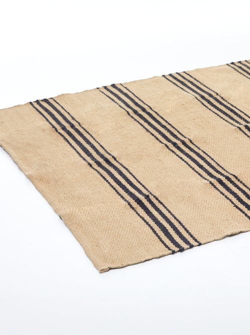 Tapis de sol en jute imprimé - Kiabi