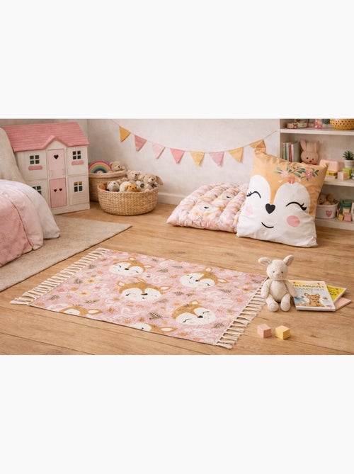 Tapis de sol enfant leila - coton recyclé - douceur & décoration - 45x75 / rose - Kiabi Tapis de sol enfant leila - coton recyclé - douceur & décoration - 45x75 / rose - Kiabi