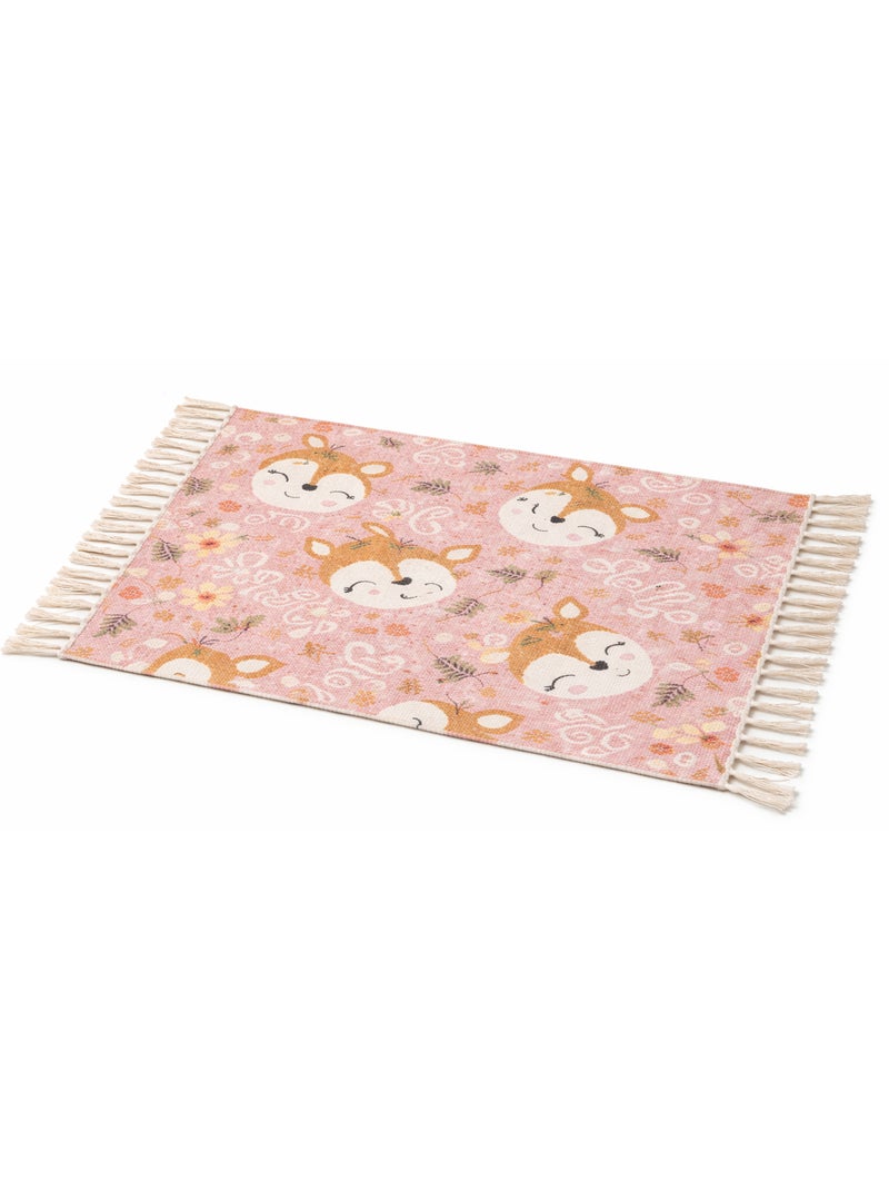 Tapis de Sol Enfant LEILA – Coton Recyclé – Douceur & Décoration Rose - Kiabi