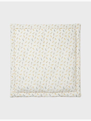 Tapis de sol/parc réversible 100x100cm - plumes de lune noukie's
