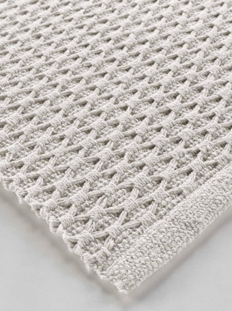 Tapis déco en coton tissé Beige clair - Kiabi