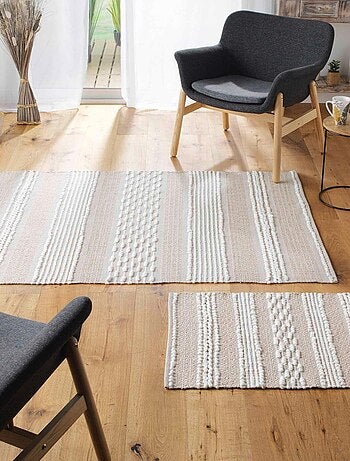 Tapis déco en polycoton et fils lurex