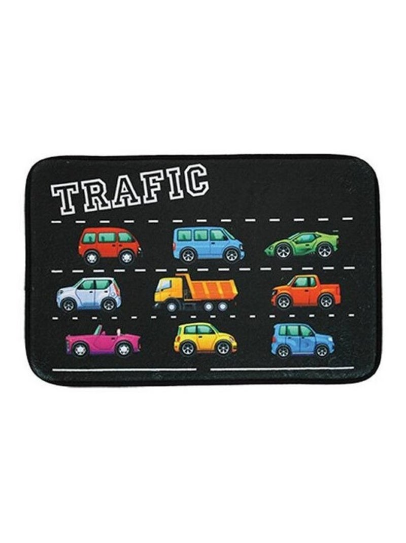 Tapis déco imprimé 45x75cm TRAFIC Noir - Kiabi