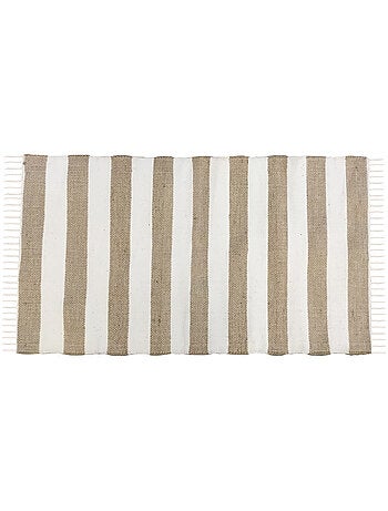 Tapis déco JAVA en jute et coton à rayures – 60 x 120 cm – Future Home