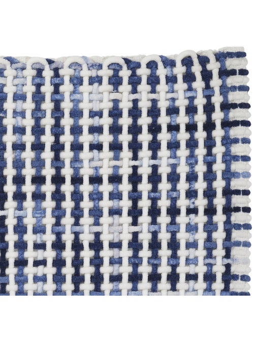 Tapis déco réversible quadrillé en polycoton 50 x 80 cm – Guy Levasseur - Kiabi