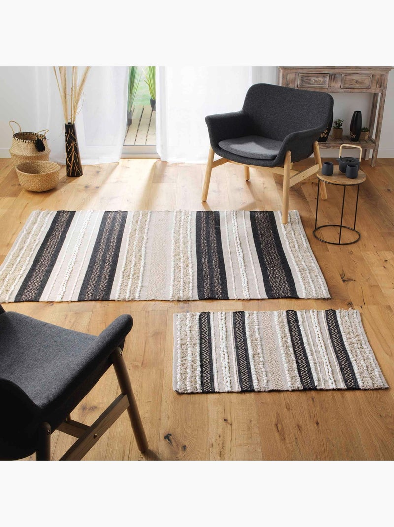 Tapis décoratif au style ethnique Beige - Kiabi