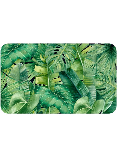 Tapis décoratif motif feuillage 45 x 75 cm - Kiabi