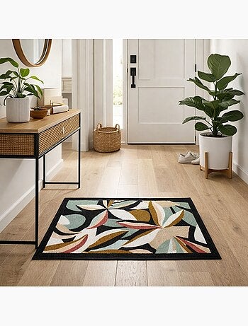 Tapis décoratif végétal coloré