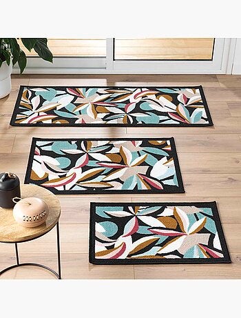 Tapis décoratif végétal coloré