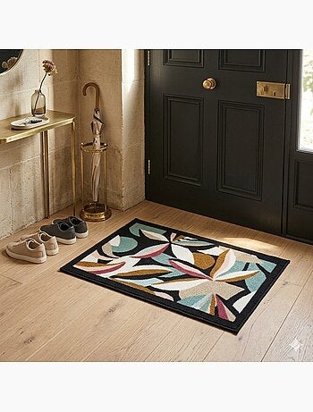 Tapis décoratif végétal coloré