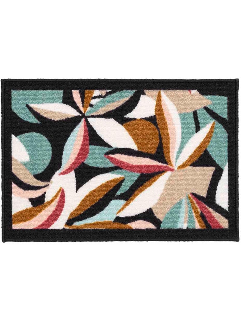 Tapis décoratif végétal coloré Multicolore - Kiabi