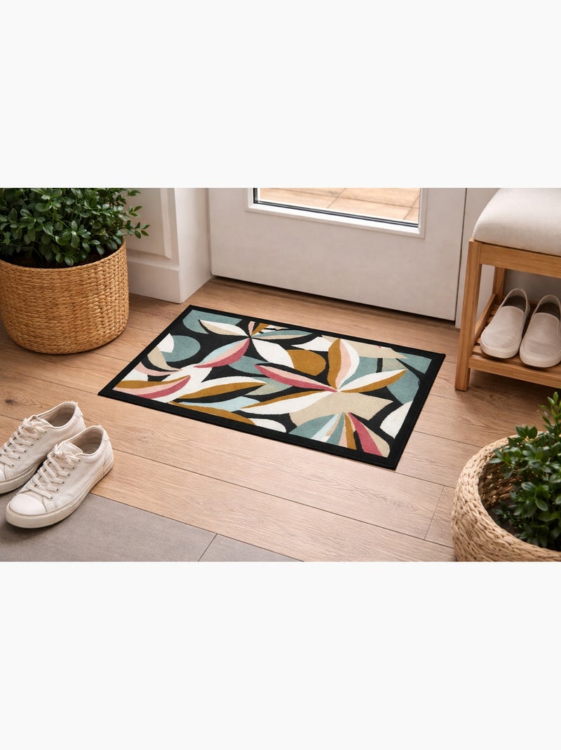 Tapis décoratif végétal coloré Multicolore - Kiabi