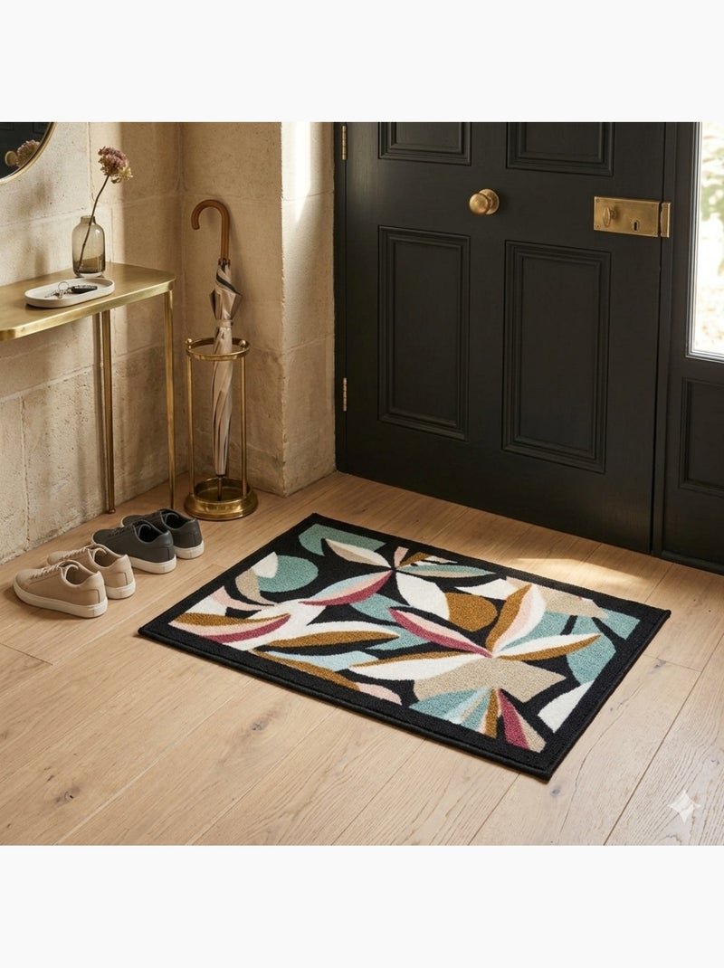 Tapis décoratif végétal coloré Multicolore - Kiabi