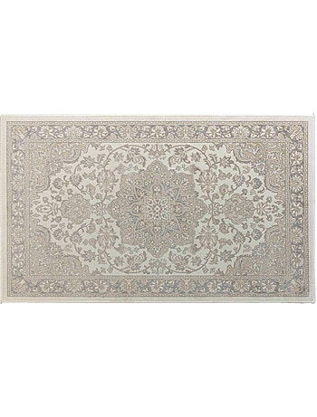 Tapis décoratif viscose motif classique 68 x 110 cm beige