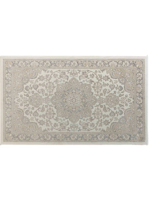 Tapis décoratif viscose motif classique 68 x 110 cm beige - Kiabi