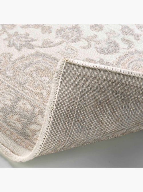 Tapis décoratif viscose motif classique 68 x 110 cm beige - Kiabi