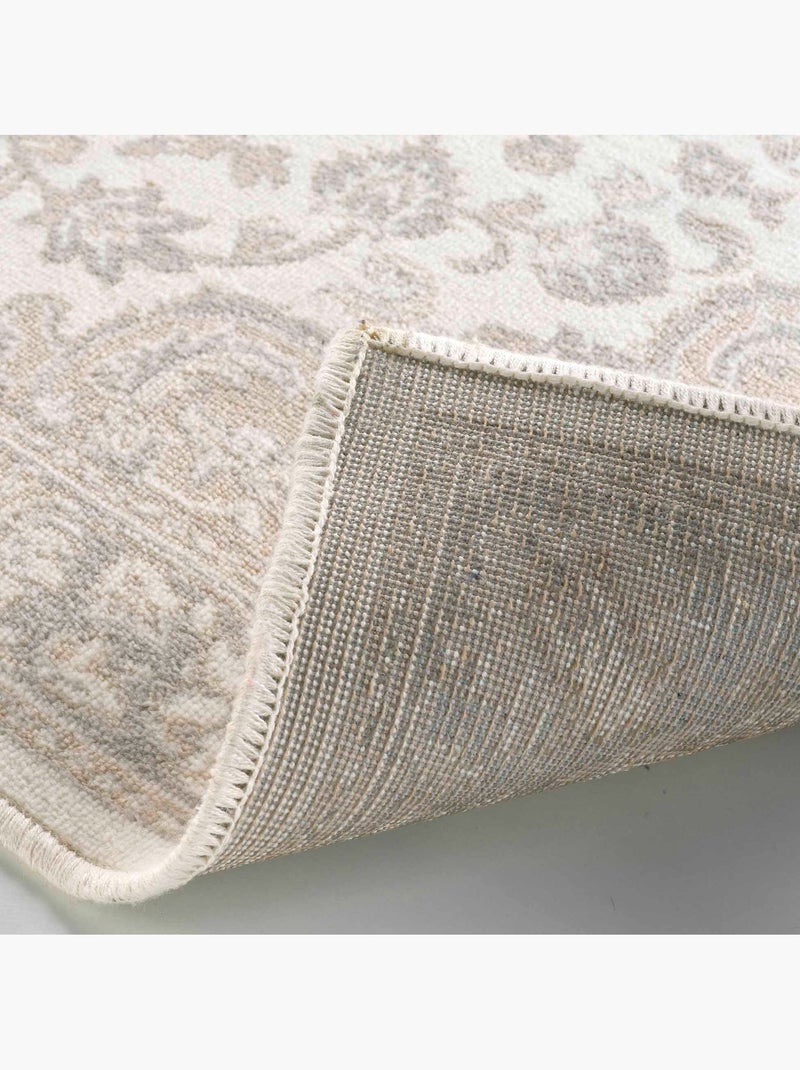 Tapis décoratif viscose motif classique 68 x 110 cm beige Beige - Kiabi