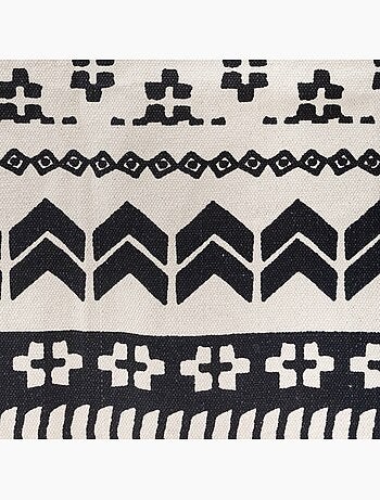 Tapis en coton à franges motifs graphiques wild