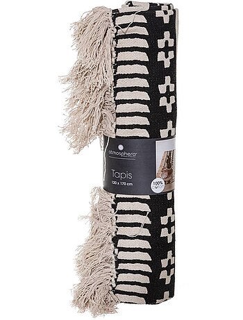 Tapis en coton à franges motifs graphiques wild