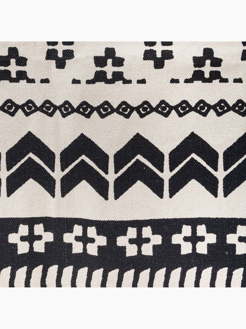 Tapis DELHI Noir Blanc - Kiabi