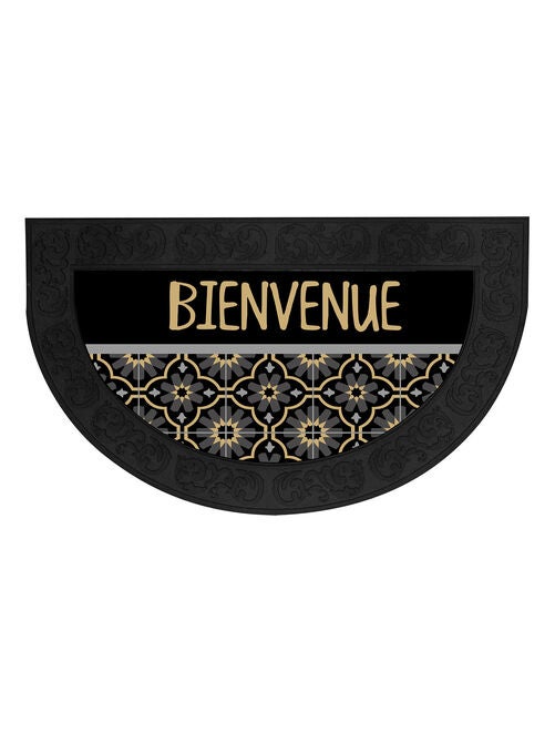 Tapis d'entree demi lune bienvenue tomina - Kiabi