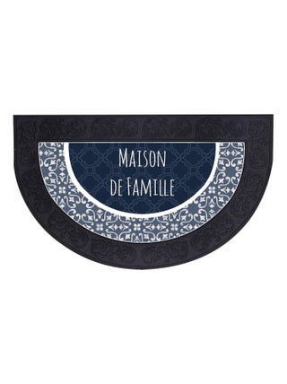 Tapis d'entree demi lune maison de famille