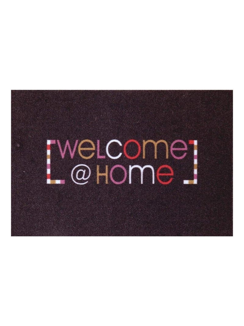 Tapis D'entrée Motif Welcome@home 50x80cm gris anthracite - Kiabi