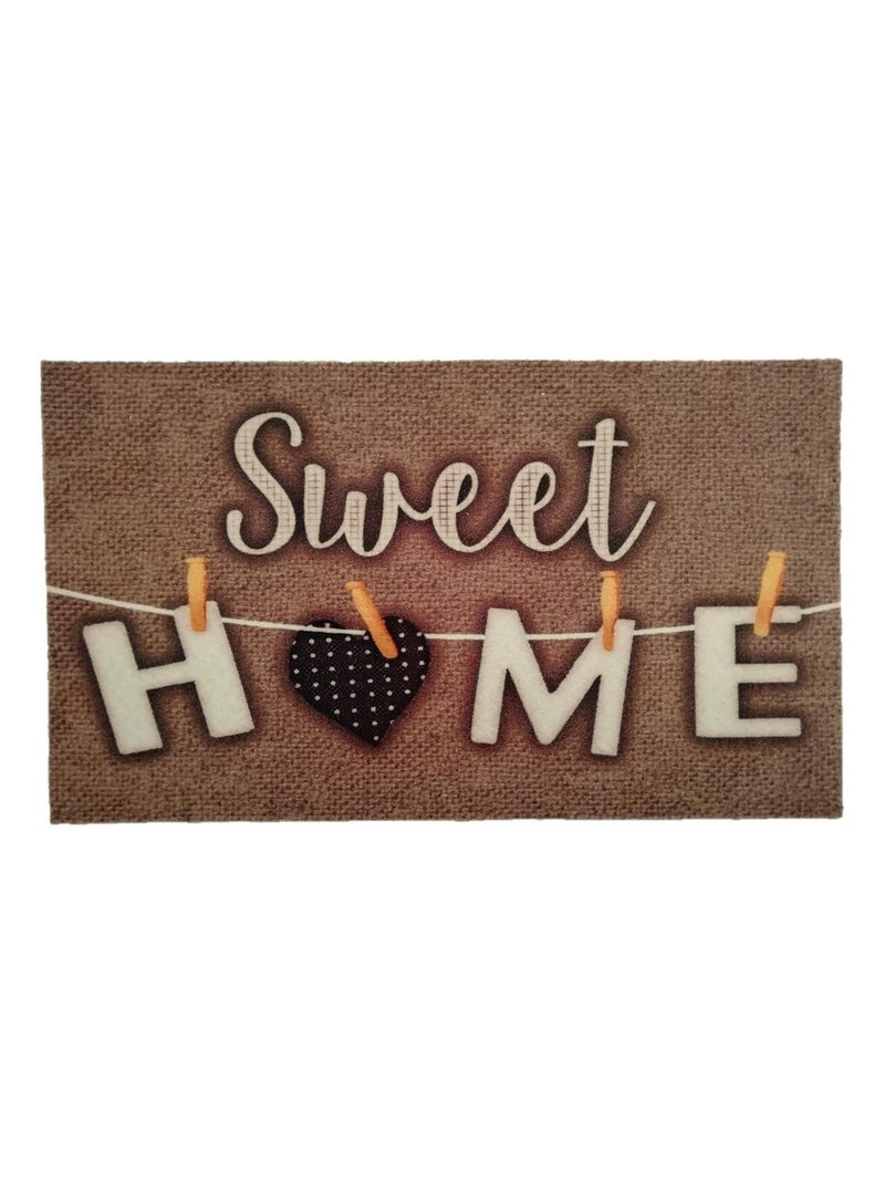 Tapis D'entrée Sweet Home 50x80cm Gris - Kiabi