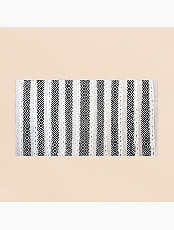 Tapis descente de lit en coton rayé 110x60cm