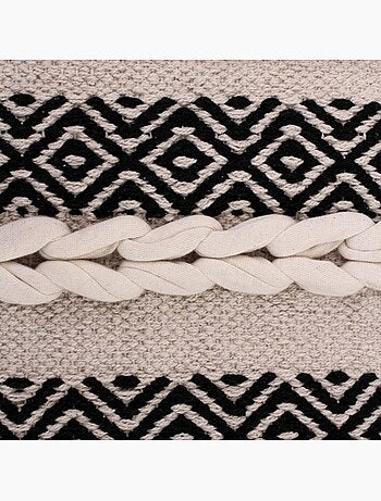 Tapis descente de lit en coton rayé 110x60cm