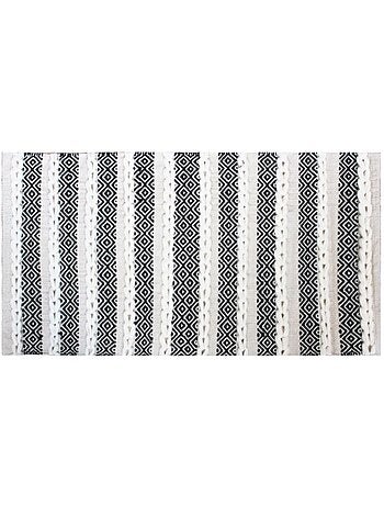 Tapis descente de lit en coton rayé 110x60cm