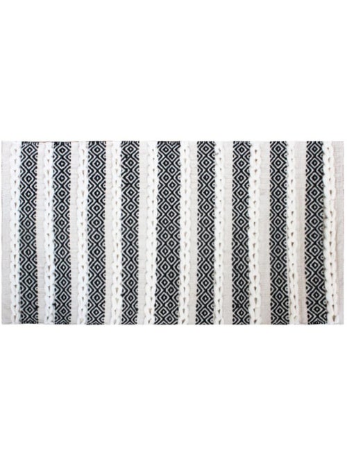 Tapis descente de lit en coton rayé 110x60cm - Kiabi