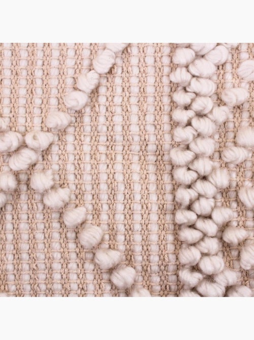 Tapis descente de lit motifs géométriques beige 60x110cm - Kiabi