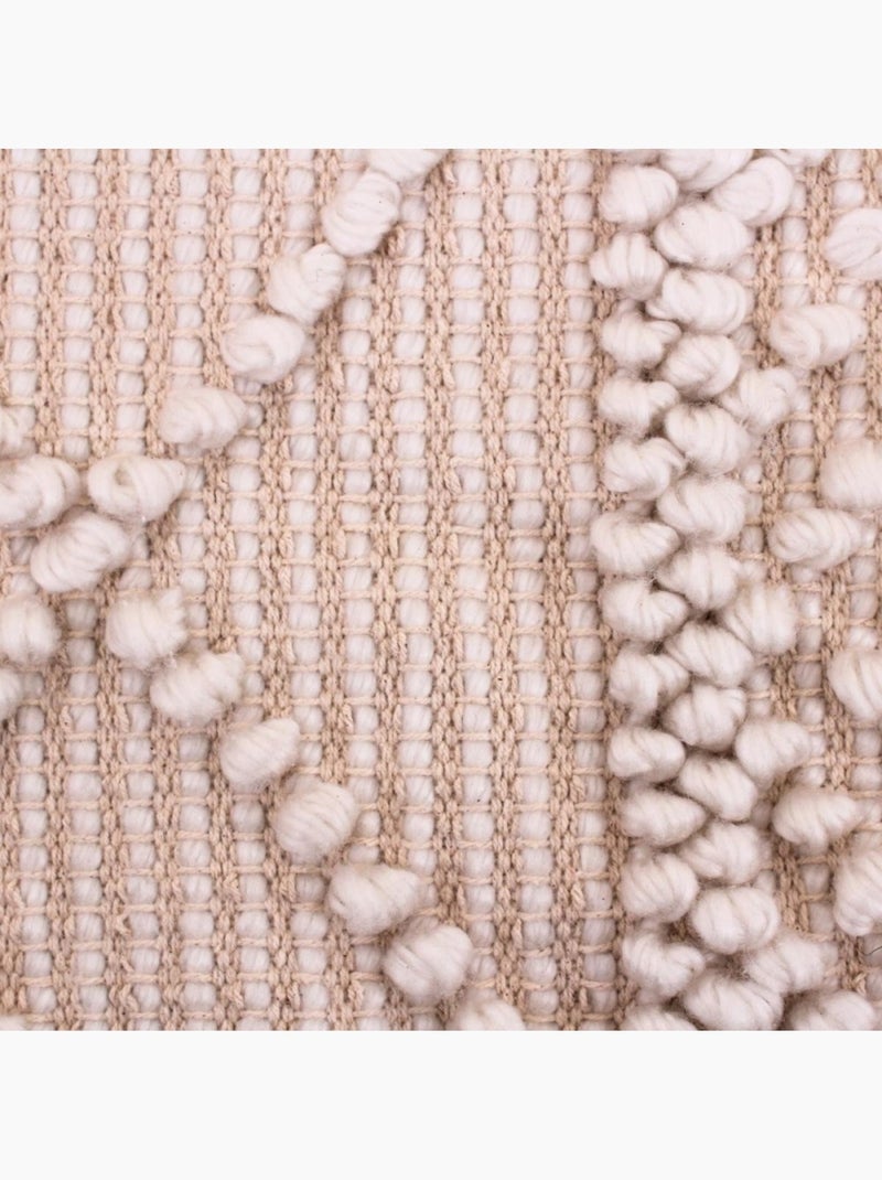 Tapis descente de lit motifs géométriques beige 60x110cm Beige - Kiabi