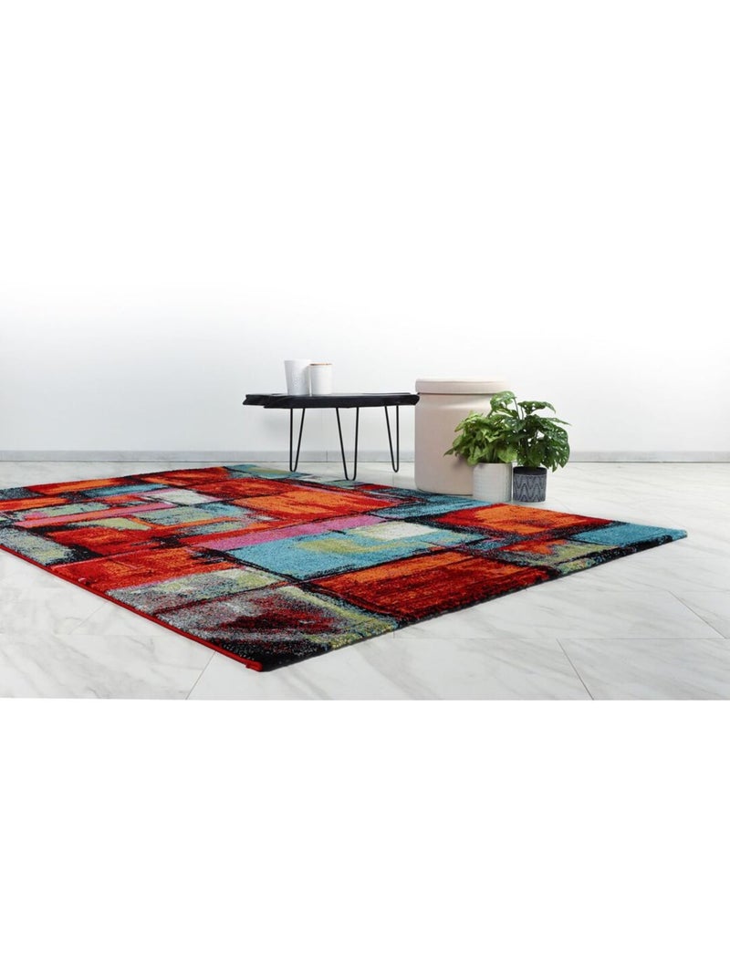 Tapis design courtes mèches multicolore Foxi Multicolore - Kiabi