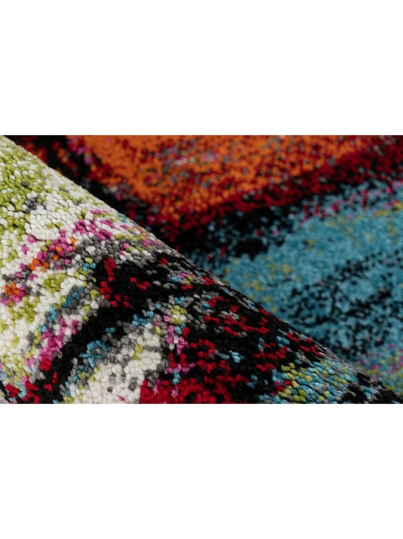 Tapis design courtes mèches multicolore Foxi Multicolore - Kiabi