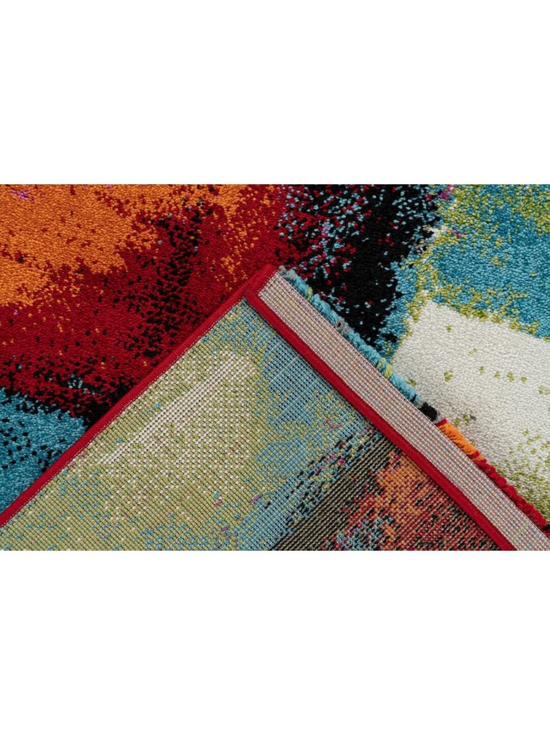 Tapis design courtes mèches multicolore Foxi Multicolore - Kiabi