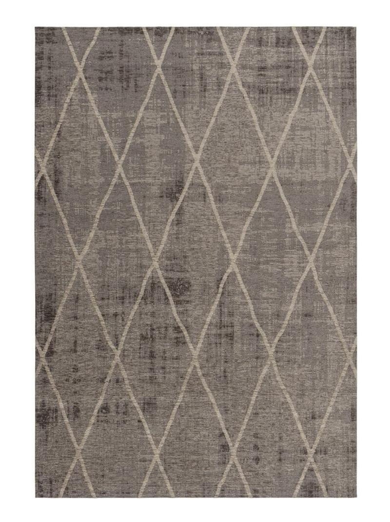 Tapis design de salon rectangle intérieur Diamo Marron - Kiabi